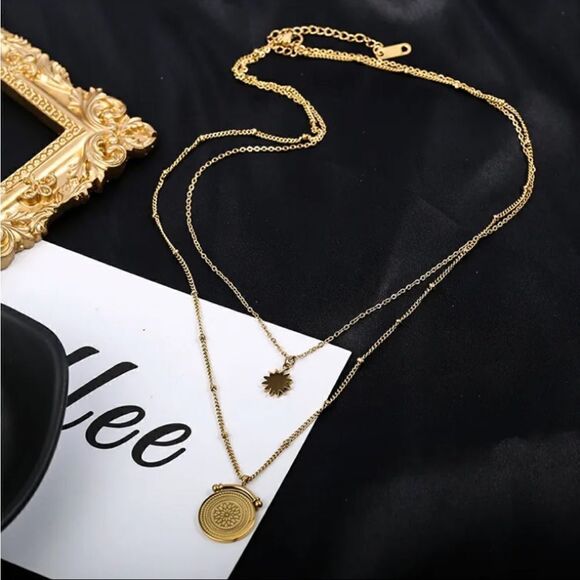 #42 Double Strand Gold Necklace - Picture 4 of 5